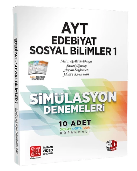 3D Yayınları AYTMatematik+Ayt Edebiyat Sosyal Bilimler-1 deneme - 2