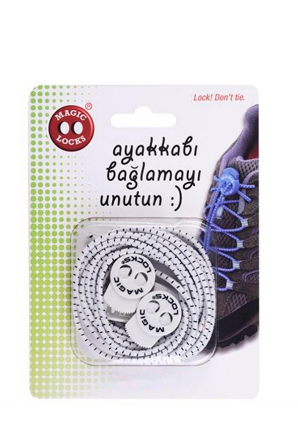 Magic Locks 05A1 - Beyaz Akıllı Bağcık - 2