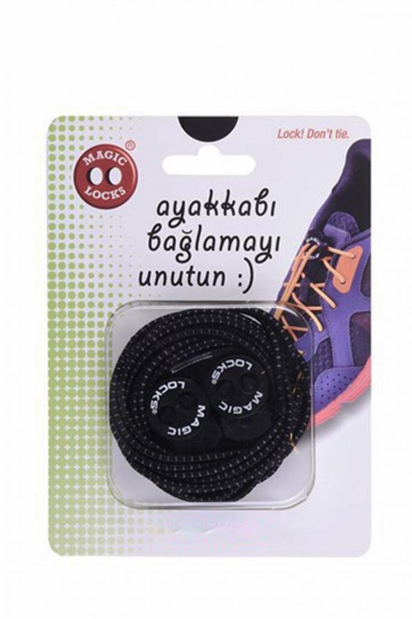 Magic Locks 06A1 - Siyah Akıllı Bağcık - 2
