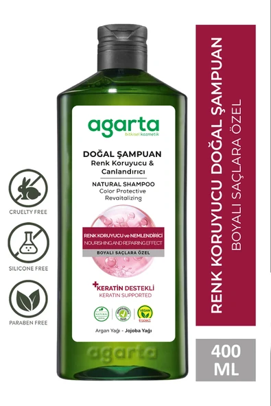 Agarta Doğal Saçlar Renk Koruyucu ve Canlandırıcı Şampuan 400 ml - 1