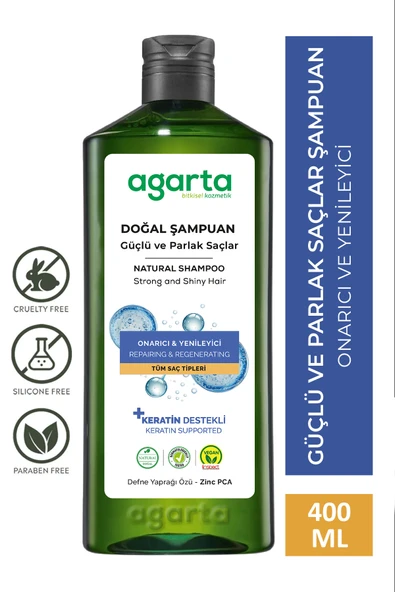 Agarta Doğal Şampuan Güçlü ve Parlak Saçlar İçin 400 ml - 1