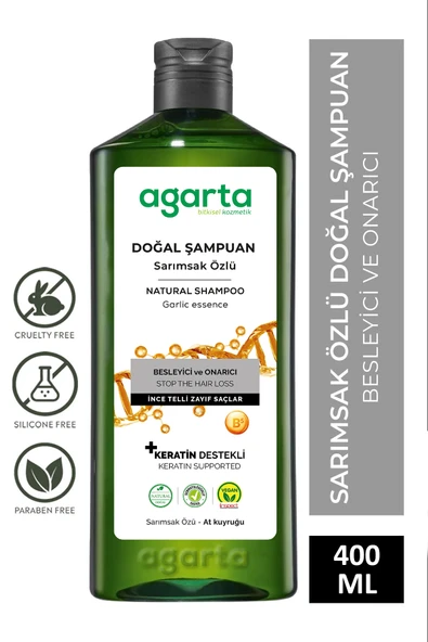 Agarta Doğal Şampuan Sarımsaklı 400 ml