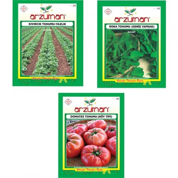Arzuman Kıvırcık Yazlık Geniş Yaprak Roka Köy Tipi Domates Tohumu