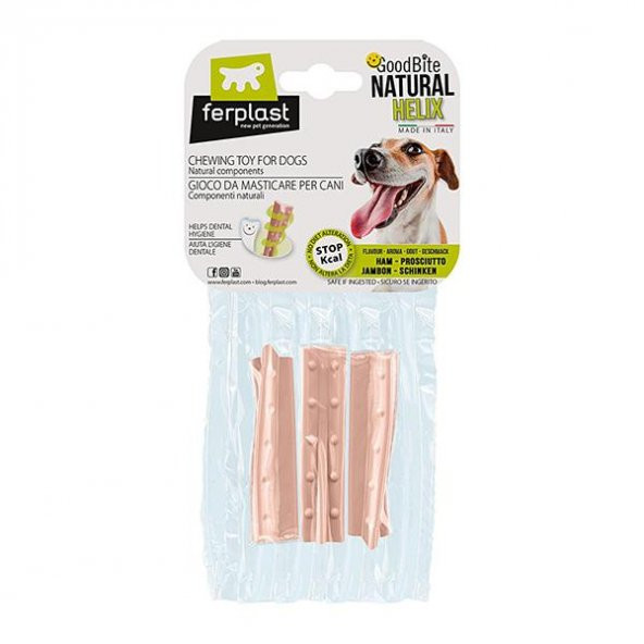 Ferplast Good Bite Helix Jambonlu Köpek Çiğneme Oyuncağı S 8,5Cm 3 Adet