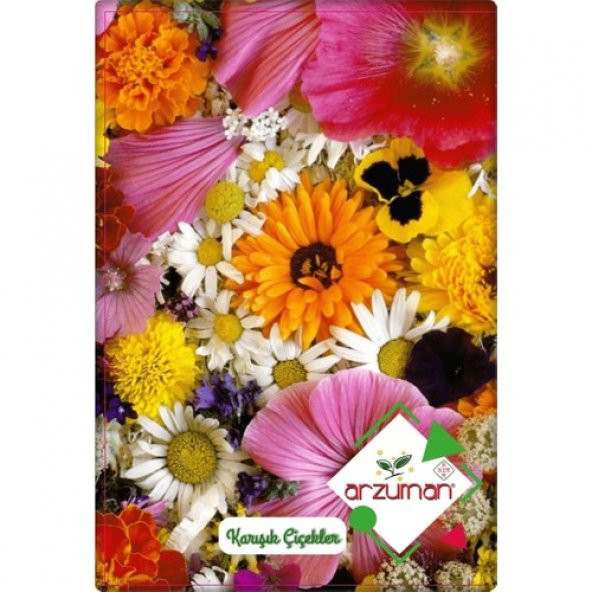 Arzuman Karışık Çiçekler Tohumu (50 Adet) 8-10 Çeşit Çiçek - 2