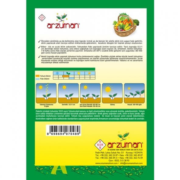 Arzuman Domates Biberi Tohumu 5 Gram - 2