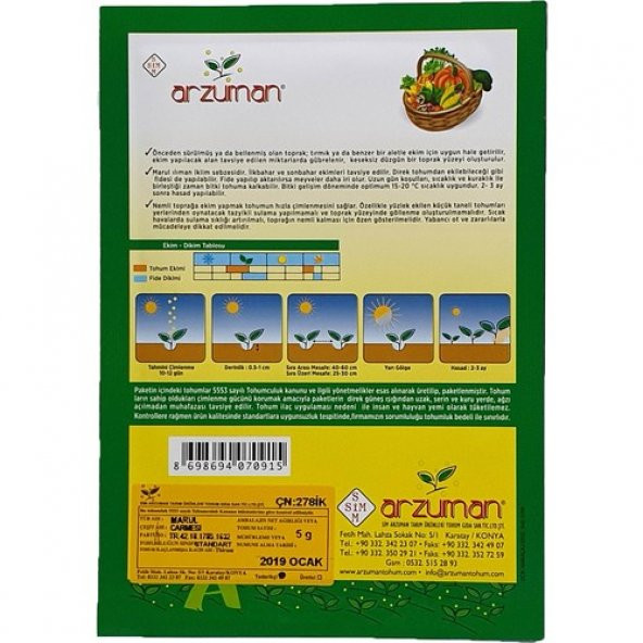 Arzuman Marul Tohumu Kırmızı Kıvırcık 5 g - 3