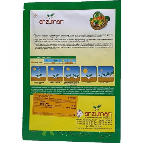 Arzuman Beyaz Turp Tohumu 10 g - Resim 3