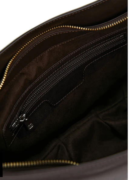 Bagorama HANSEN Kadın Zincirli Suni Deri Kol ve Omuz Çantası - 4