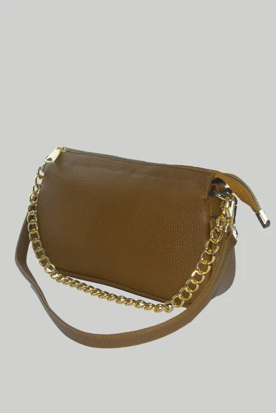 Bagorama HELLY Kadın Zincirli Suni Deri Kol ve Omuz Çantası - 8