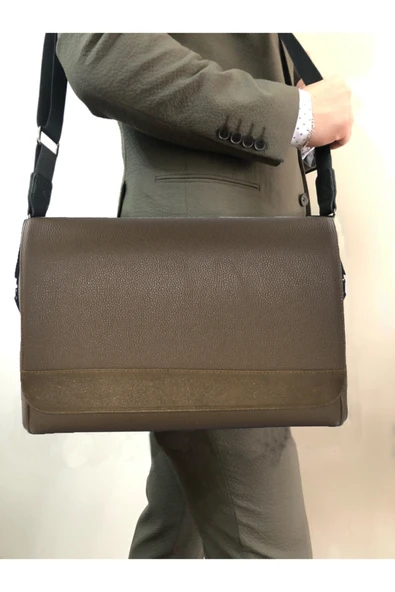 Bagorama BOND Unisex Suni Deri 14 Postacı ve Evrak Çantası - 12