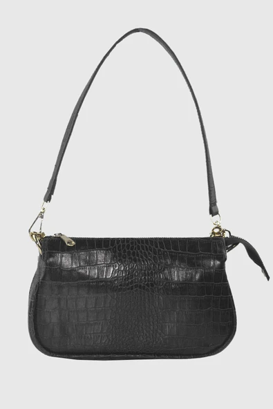 Bagorama HANSEN Kadın Zincirli Suni Deri Kol ve Omuz Çantası - 8