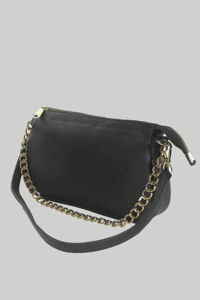Bagorama HELLY Kadın Zincirli Suni Deri Kol ve Omuz Çantası - 4