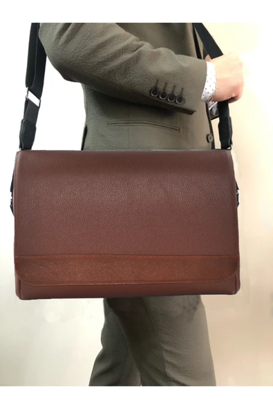 Bagorama BOND Unisex Suni Deri 14 Postacı ve Evrak Çantası - 11