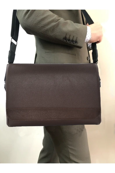 Bagorama BOND Unisex Suni Deri 14 Postacı ve Evrak Çantası - 9