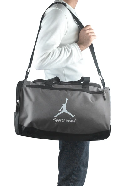 Bagorama CENTER Unisex Kumaş 46 Cm Seyahat Spor Fitness Omuz Çantası - 2