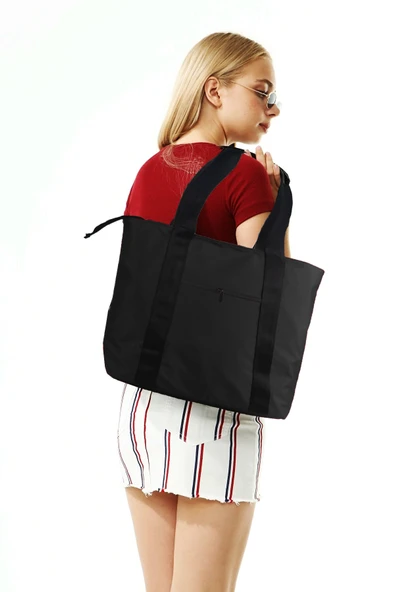 Bagorama LINE Kadın Kumaş Geniş El ve Omuz Çantası - 8