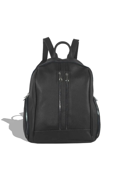 Bagorama TANG Kadın Çift Fermuarlı Suni Deri Sırt Çantası - 9