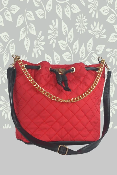 Bagorama CAPON Kadın Kapitone Kumaş Boğmalı Askılı Omuz Çantası - 11