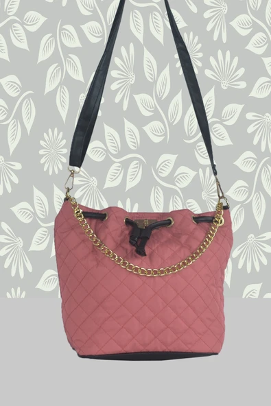 Bagorama CAPON Kadın Kapitone Kumaş Boğmalı Askılı Omuz Çantası - 7