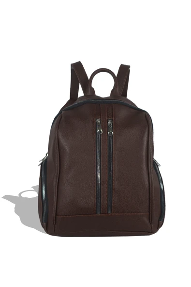 Bagorama TANG Kadın Çift Fermuarlı Suni Deri Sırt Çantası - 2