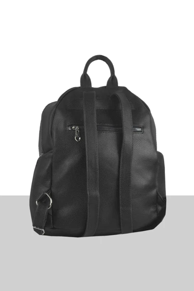 Bagorama TANG Kadın Çift Fermuarlı Suni Deri Sırt Çantası - 3