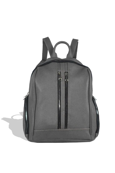 Bagorama TANG Kadın Çift Fermuarlı Suni Deri Sırt Çantası - 8