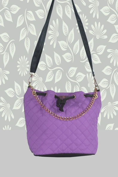 Bagorama CAPON Kadın Kapitone Kumaş Boğmalı Askılı Omuz Çantası - 3