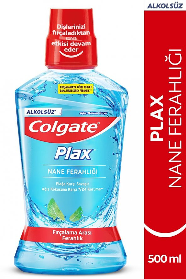 Colgate Plax Nane Ferahlığı Plağa Karşı Alkolsüz Ağız Bakım Suyu 500 ml