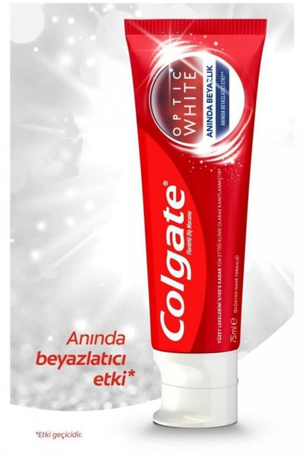 Colgate Optic White Anında Beyazlık Anında Beyazlatma Etkisi Beyazlatıcı Diş Macunu 75 Ml - 1