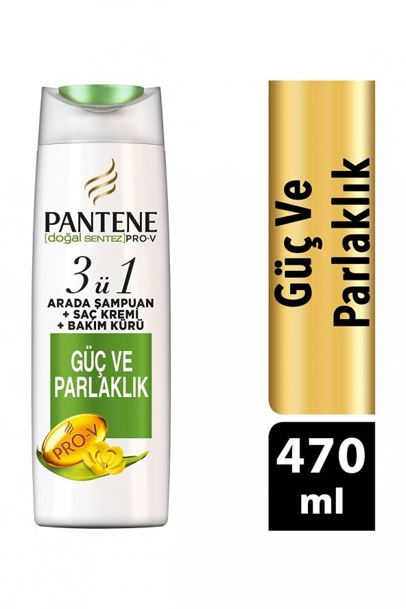 Pantene Şampuan 470Ml 3/1 Güçlü Parlak