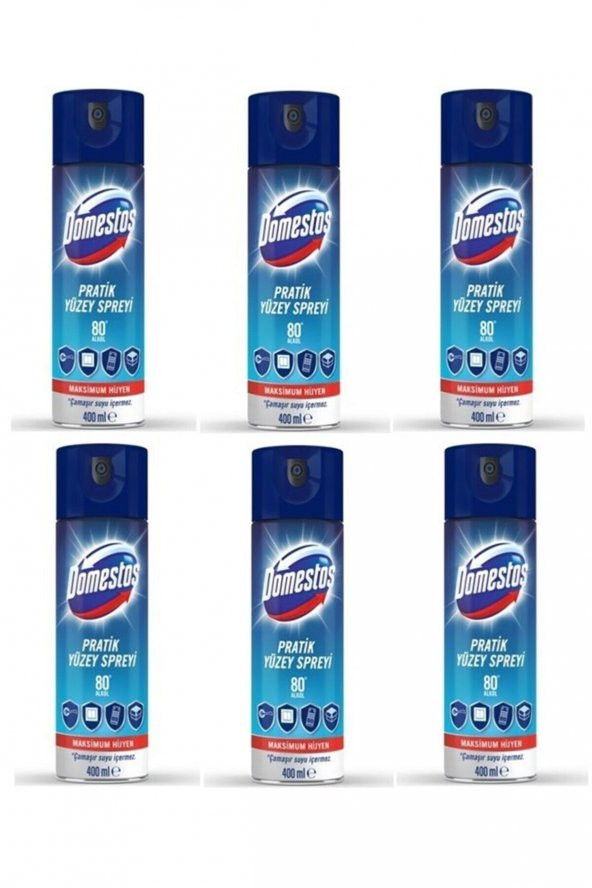 Domestos Pratik Yüzey Spreyi Dezenfektan 200 ml 6 Adet