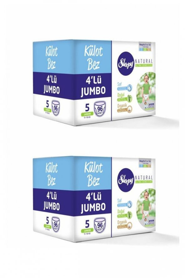 Sleepy Jumbo 5 Numara Külot Bebek Bezi 96x2
