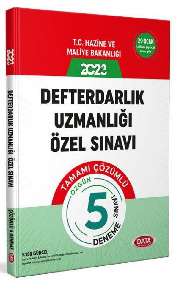 Defterdarlık Uzmanlığı Sınavı Tamamı Çözümlü 5 Deneme Sınavı Data Yayınları