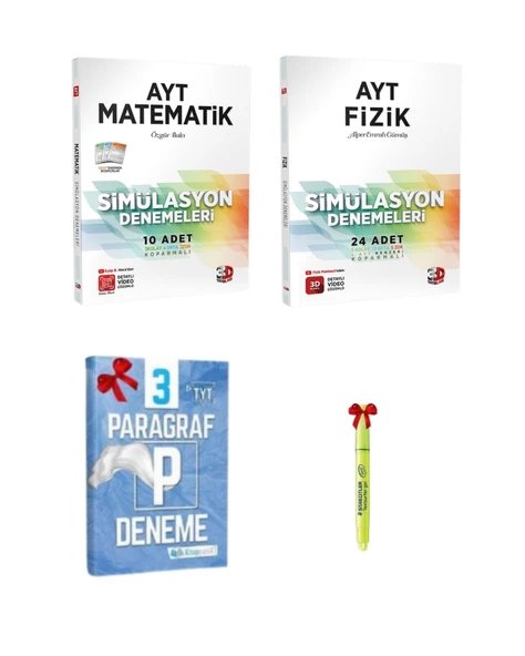 3D Yayınları AYT Matematik+AYT Fizik Deneme Tamamı Video Çözümlü