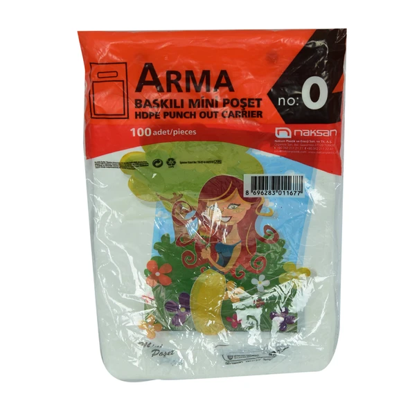 Arma Baskılı Mini Poşet Eczane Mağaza Dükkan Poşeti Karma Desen Renk 32X20 Cm 100 Adet No:0 - Resim 5