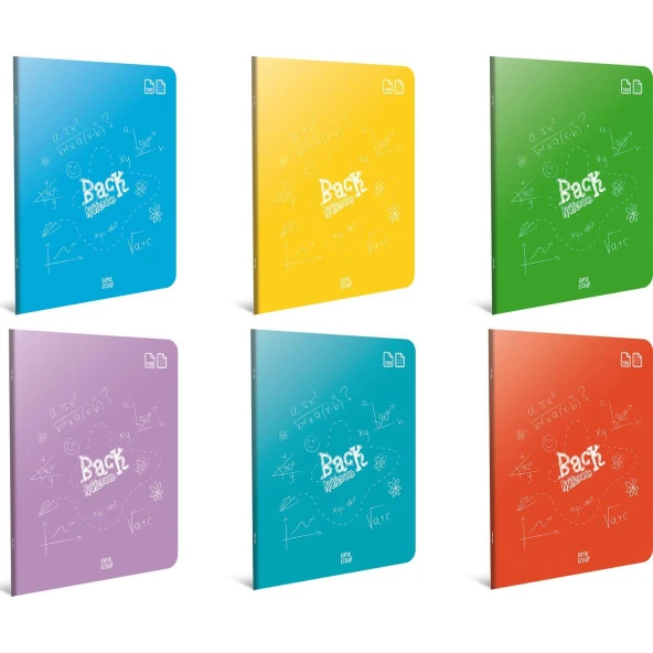 Gıpta Back Tel Dikiş Plastik Kapak Defter A4 60 Yaprak Çizgili Harita Metod Defter (12 Li Paket)