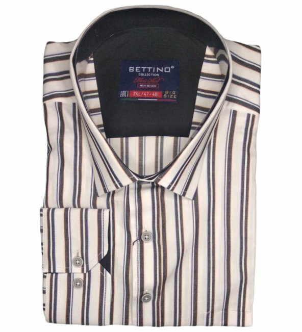 Erkek Büyük Beden Battal Boy Uzun Kol Klasik Kesim Gömlek