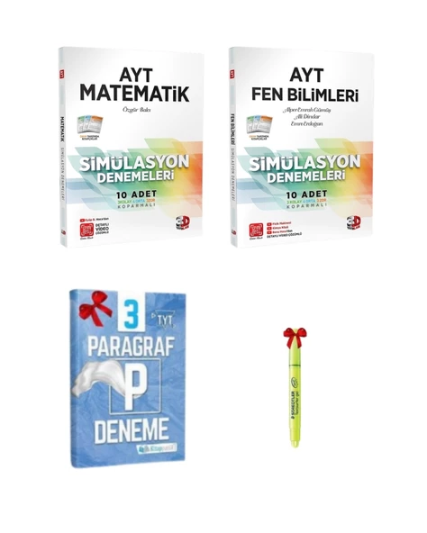 3D Yayınları AYT Matematik ve Fen Bilimleri Denemeleri Tamamı Video Çözümlü