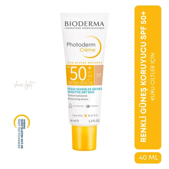 Bioderma Photoderm Creme Claire Light SPF50+ 40 ml ürün görseli 1