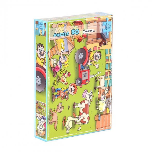 Utku oyuncak LC7338 çiftlik 50 parça puzzle