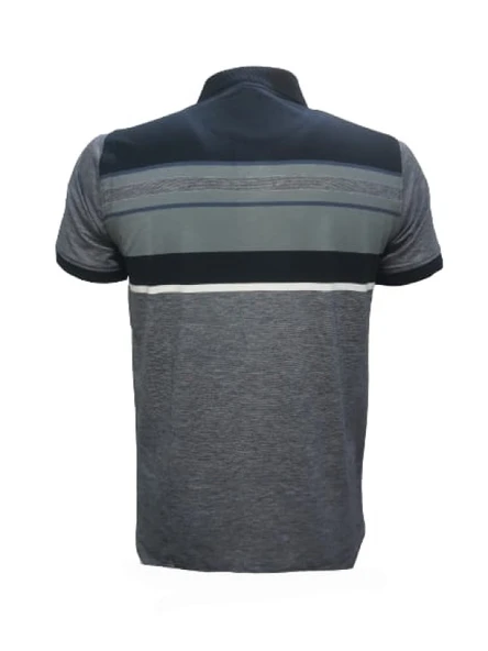 Rey Polo Basic Çizgili Polo Yaka Kısa Kol T-shirt 129 - 8