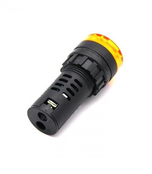 Siren Işıklı Flaşör Buzzer Sarı Led AD16-22SM 24v Dc 22mm Çap - 2