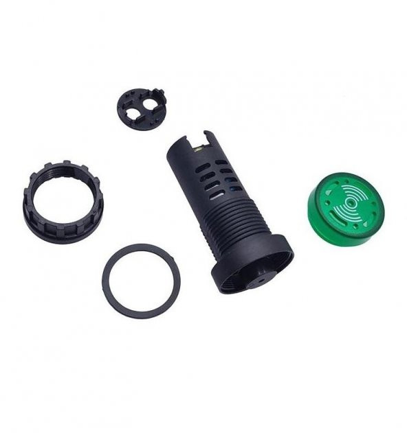 Siren Işıklı Flaşör Buzzer Yeşil Led AD16-22SM 24v Dc 22mm Çap - 3