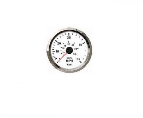 SÜRAT GÖSTERGESİ 55MPH 12/24v Ø85mm BEYAZ  Tekne &amp Yacht - Yat