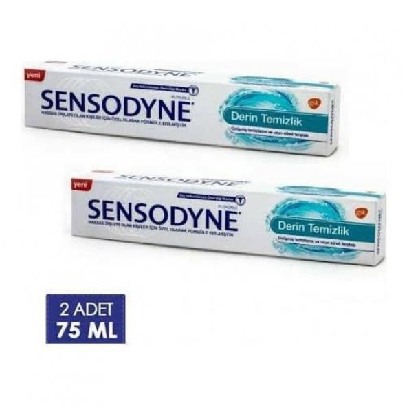 Sensodyne Diş Macunu Derin Temizlik 75Ml 2 Adet