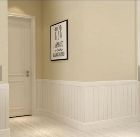 Renkli Duvarlar Beyaz Lambri 3D Kendinden Yapışkanlı Duvar Kağıdı Paneli NW43 - Resim 4