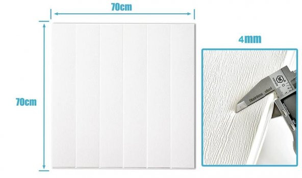 Renkli Duvarlar Beyaz Lambri 3D Kendinden Yapışkanlı Duvar Kağıdı Paneli NW43 - Resim 6