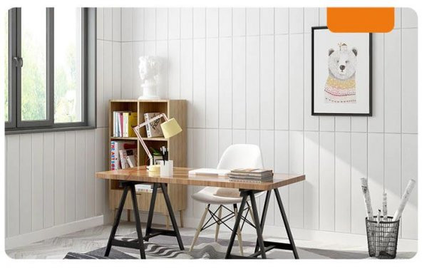 Renkli Duvarlar Beyaz Lambri 3D Kendinden Yapışkanlı Duvar Kağıdı Paneli NW43 - Resim 9