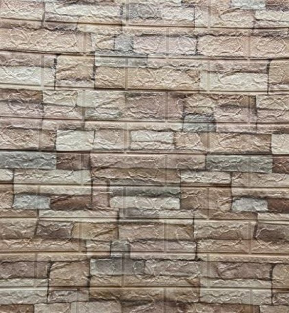 Renkli Duvarlar Kahve Köpüğü 3D Kendinden Yapışkanlı Duvar Kağıdı Paneli NW46 - 9